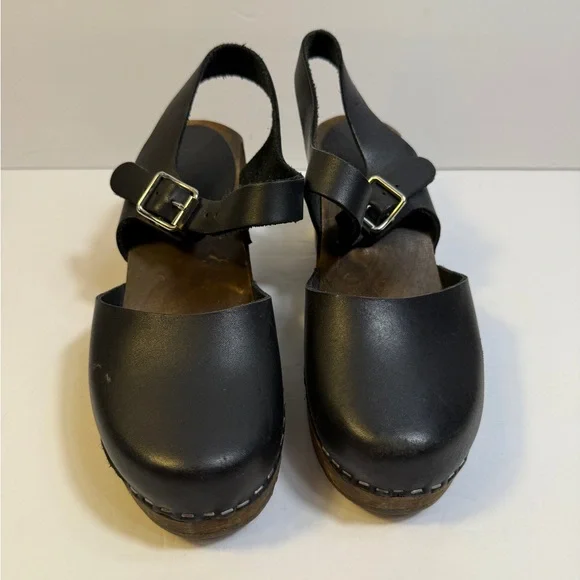 Lotta From Stockholm Black Leather Mules - Picture 2 of 6
